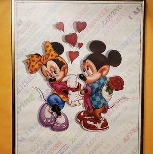 Mickey and Minnie framed poster